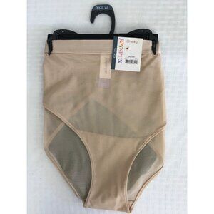 Joyspun 2 Pack Cheeky Panties Women Size XXXL 22  Mesh Black and Tan Sheer New